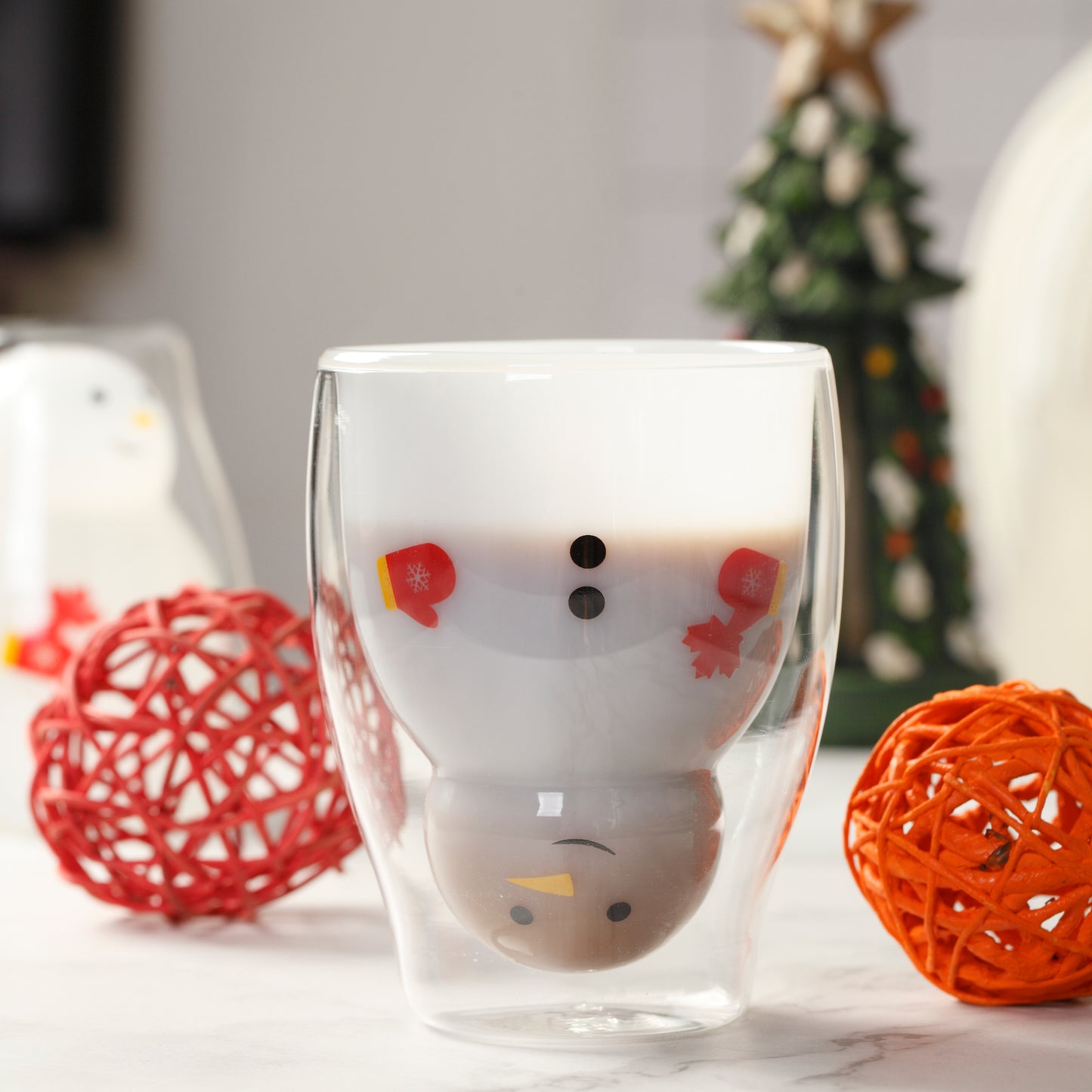 Glass Coffee Cups Double Wall Glass Cup Cartoon