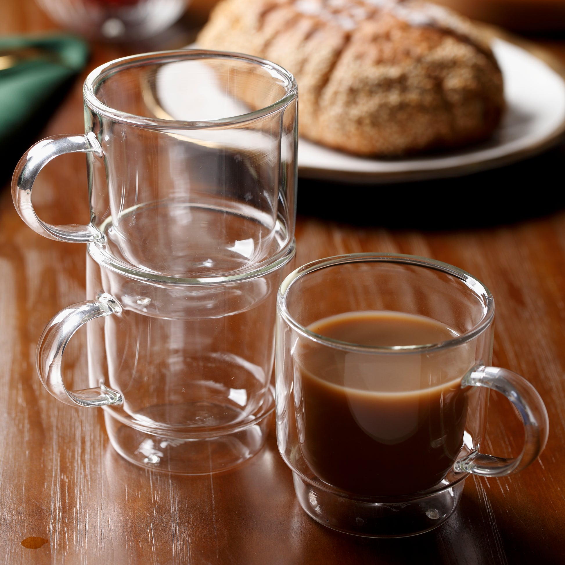 Coffee Cup Double Wall Glass Cup 300ML 2pc/set – Holyview promo
