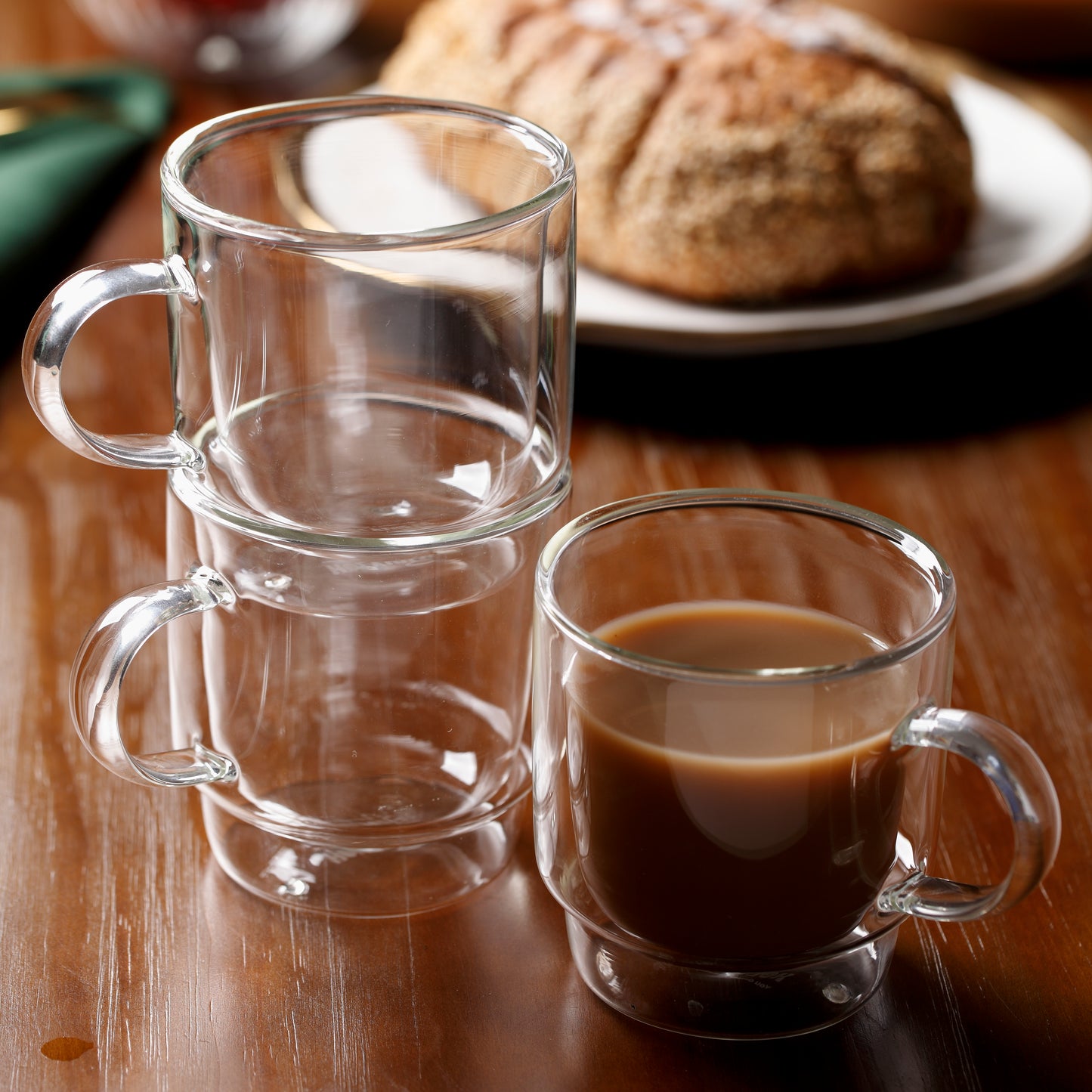 Coffee Cup Double Wall Glass Cup 300ML 2pc/set